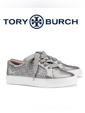 Tory Burch Marion Quilted Sneaker /Gunmetal/ size 10